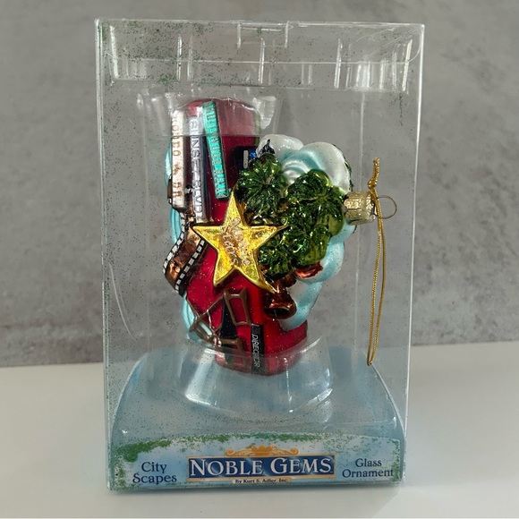 Kurt Adler Noble Gems Hollywood, CA Cityscape Glass Ornament, NEW in Package - Picture 4 of 10